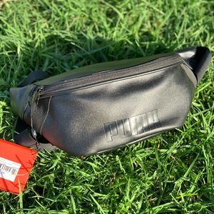 Puma Fanny pack all black faux leather